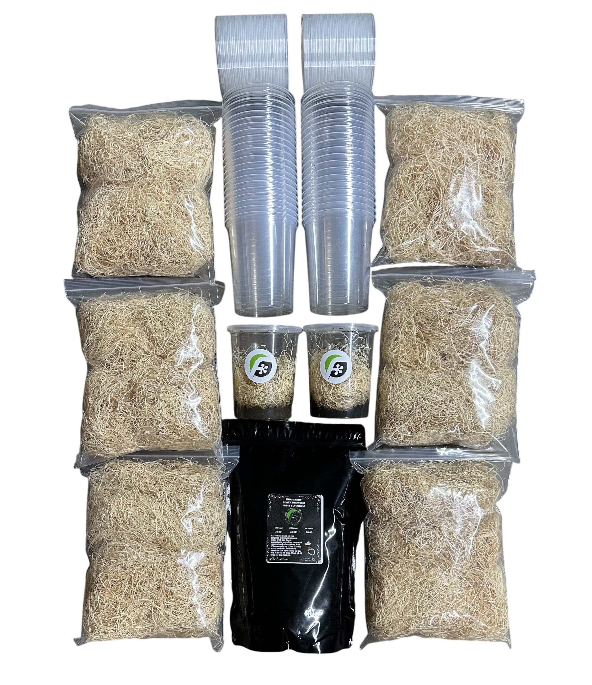 FrogDaddy Complete Black Diamond Fruit Fly Culturing Kit