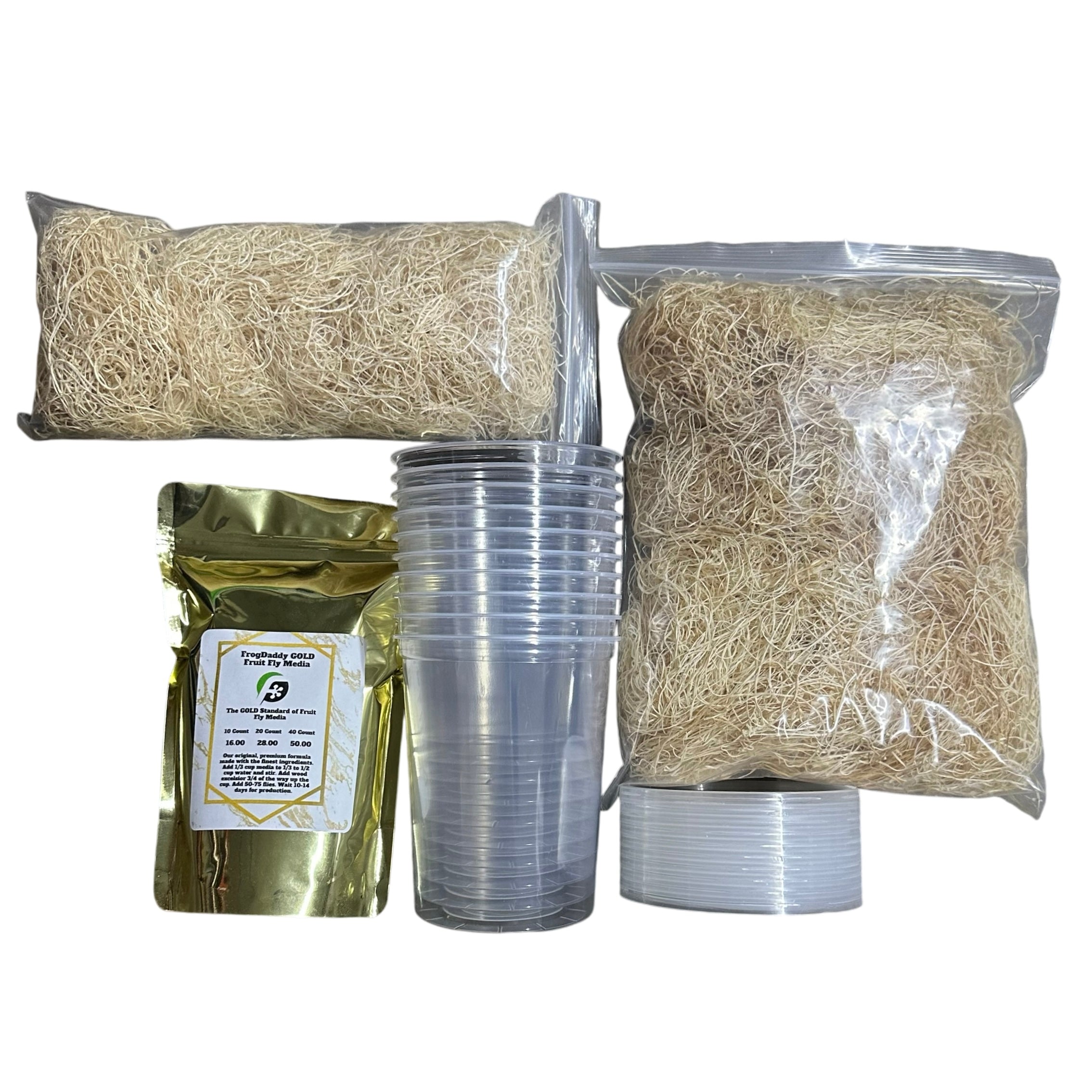 FrogDaddy Complete GOLD Fruit Fly Culturing Kit