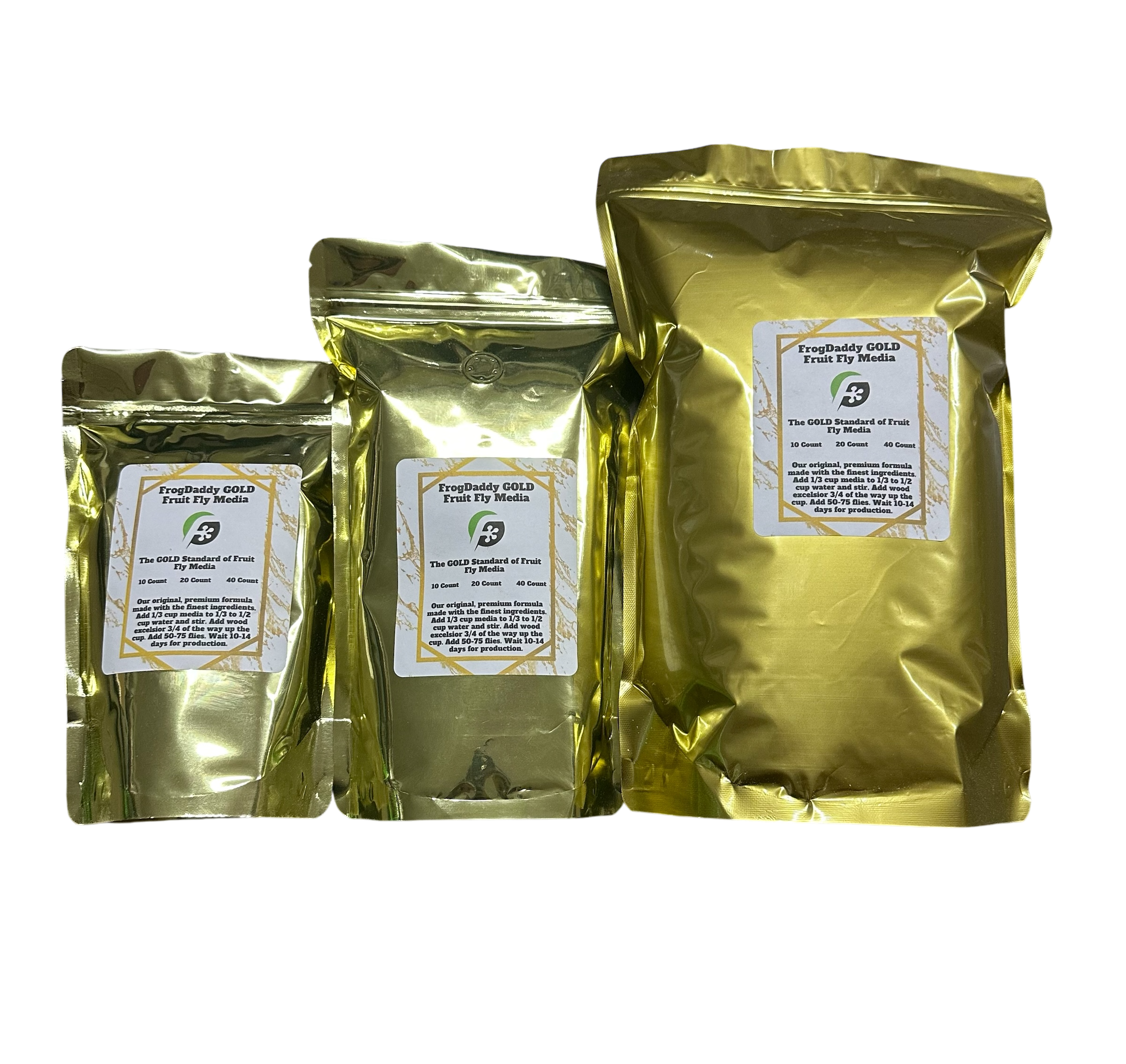 FrogDaddy GOLD Fruit Fly Media - Read Description