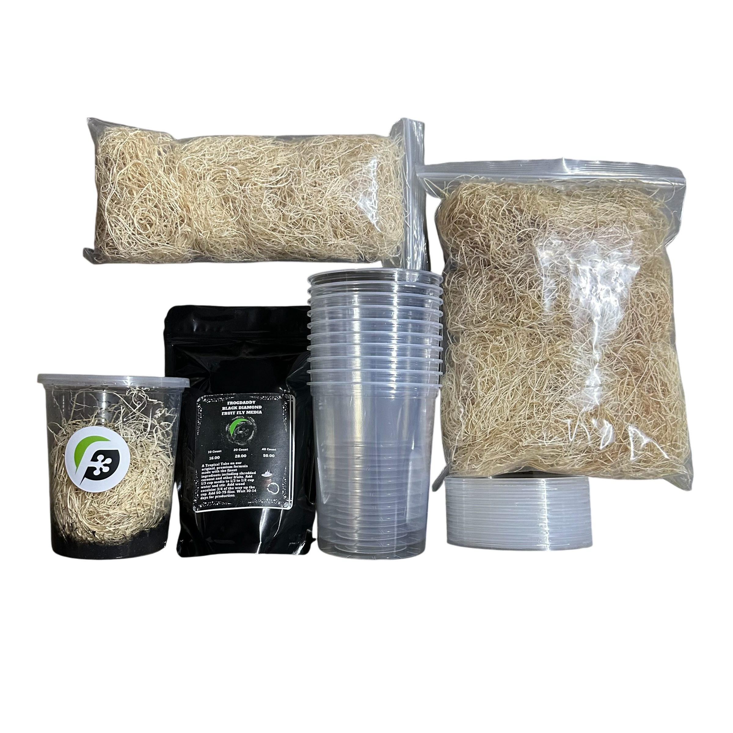FrogDaddy Complete Black Diamond Fruit Fly Culturing Kit