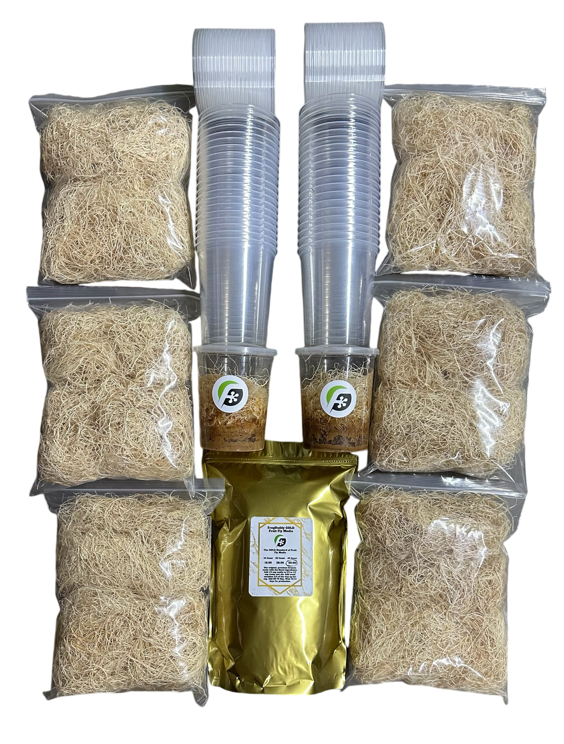 FrogDaddy Complete GOLD Fruit Fly Culturing Kit
