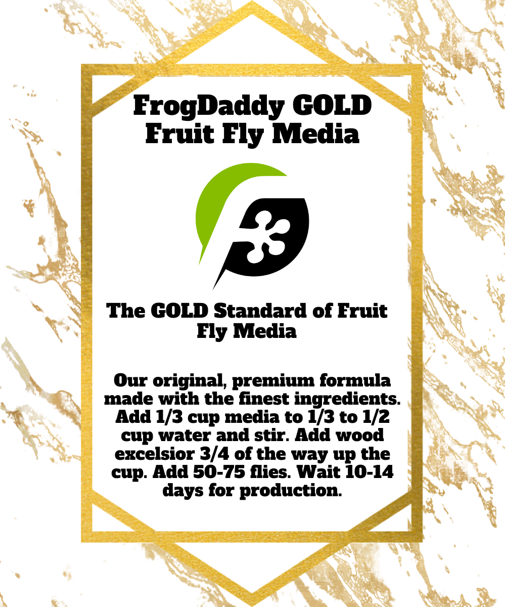 FrogDaddy GOLD Fruit Fly Media - Read Description